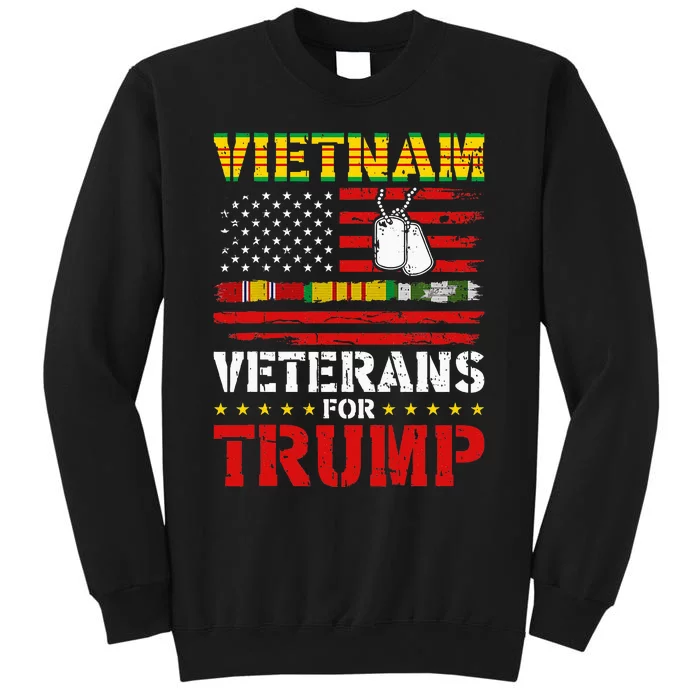 Vietnam Veterans For Trump 2024 Election Tall Sweatshirt