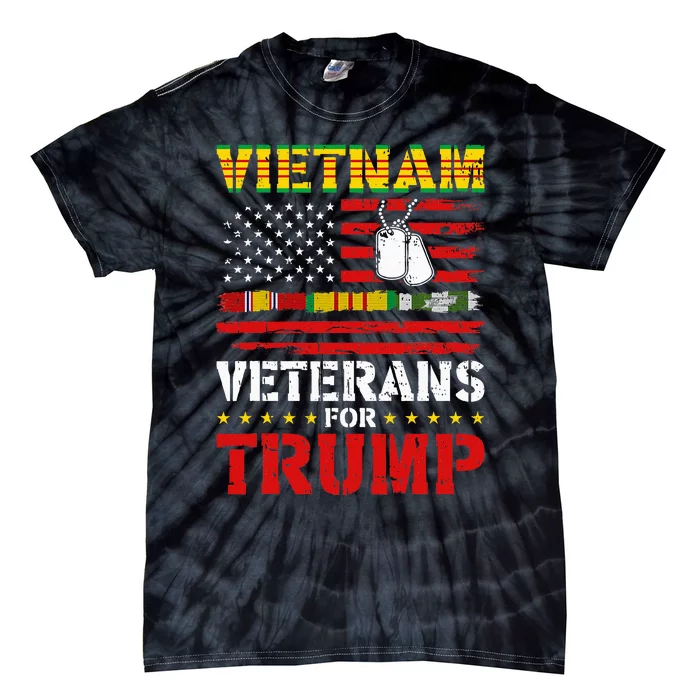 Vietnam Veterans For Trump 2024 Election Tie-Dye T-Shirt