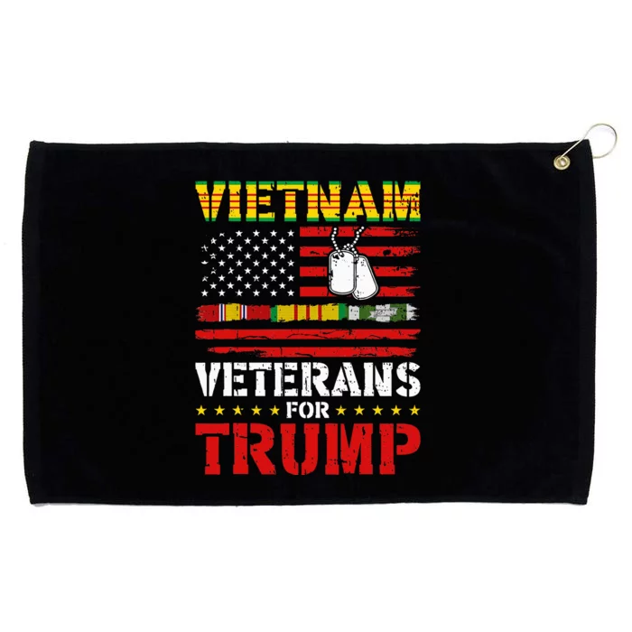 Vietnam Veterans For Trump 2024 Election Grommeted Golf Towel