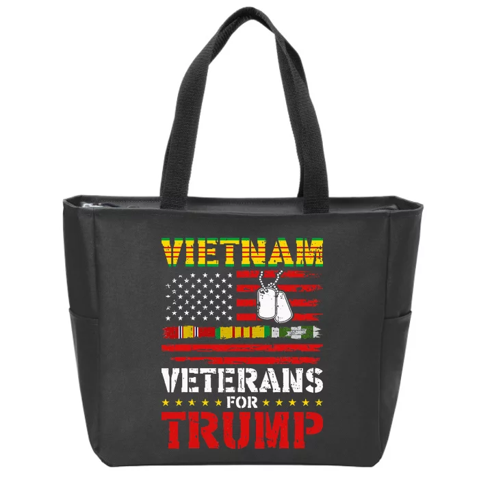 Vietnam Veterans For Trump 2024 Election Zip Tote Bag