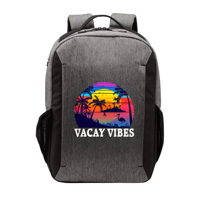 Vacay Vibes Family Vacation Trip Vintage Beach Summer Gift Vector Backpack