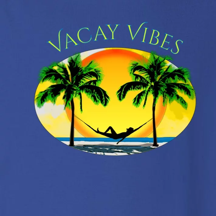 Vacay Vibes Funny Beach Summer Vacation Great Gift Toddler Long Sleeve Shirt