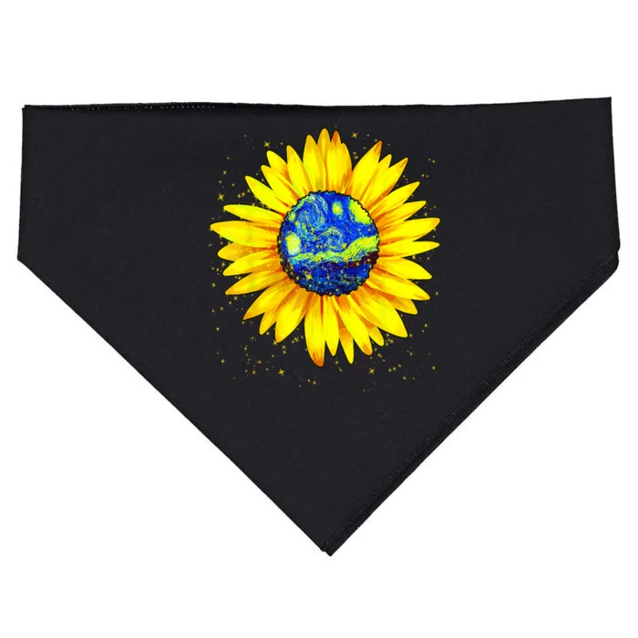 Vincent Van Gogh Starry Night Art Famous Painting Sunflower USA-Made Doggie Bandana