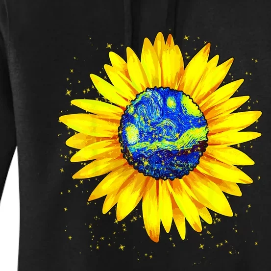 Vincent Van Gogh Starry Night Art Famous Painting Sunflower Women's Pullover Hoodie