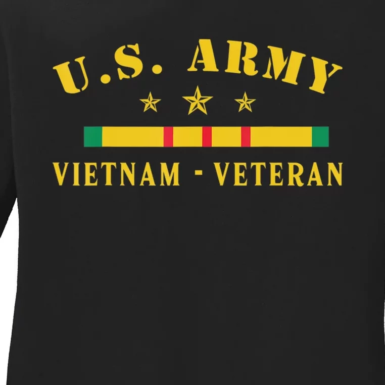 Vietnam Veteran Gift US Army Veteran Day Gift Ladies Long Sleeve Shirt