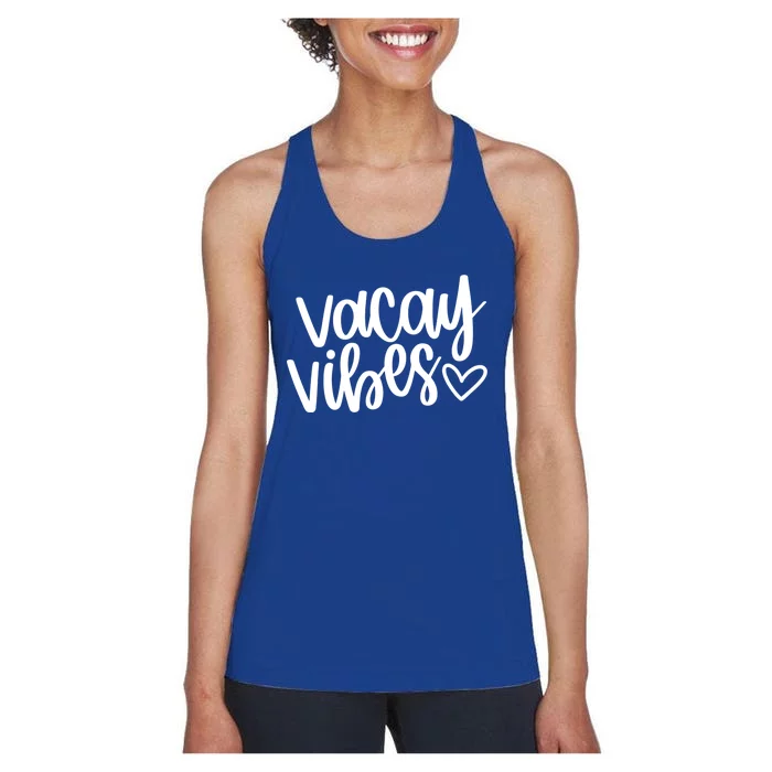 Vacay Vibes Gift Vacation Starts Now Gift Women's Racerback Tank