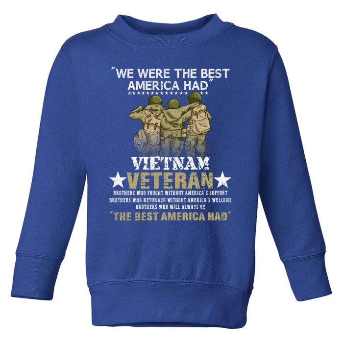 Vietnam Veteran Gift Memorial Day Gift Toddler Sweatshirt