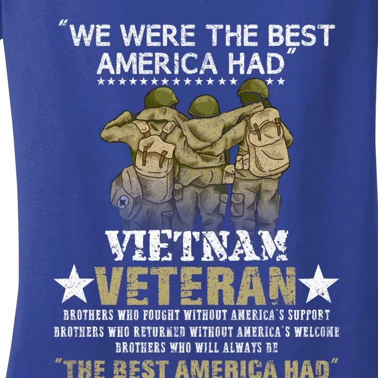 Vietnam Veteran Gift Memorial Day Gift Women's V-Neck T-Shirt