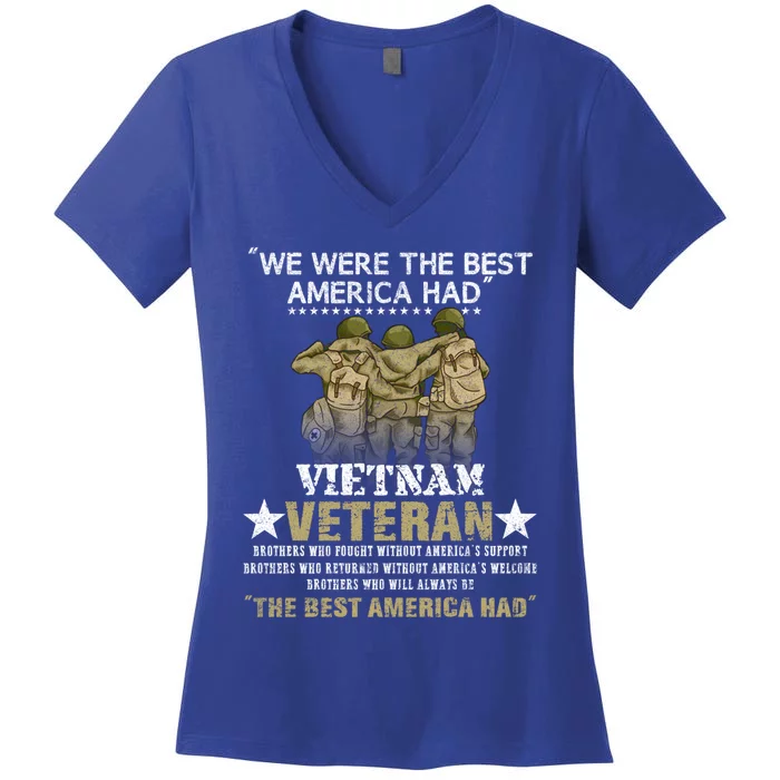 Vietnam Veteran Gift Memorial Day Gift Women's V-Neck T-Shirt