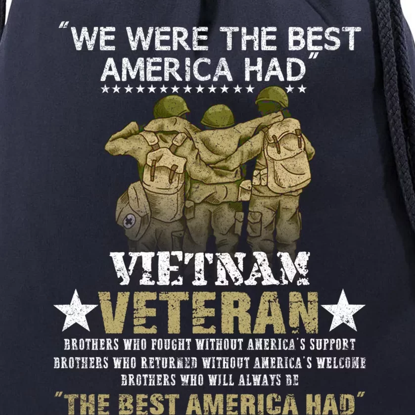 Vietnam Veteran Gift Memorial Day Gift Drawstring Bag