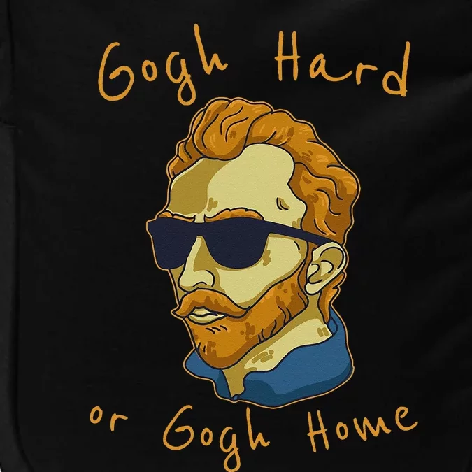 Vincent Van Gogh Hard Or Go Home Artist Humor Pun Impact Tech Backpack