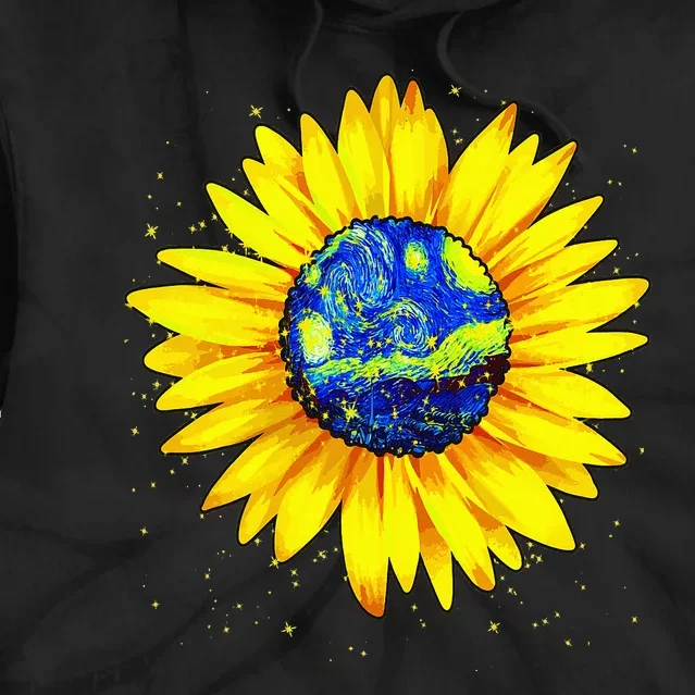 Vincent van Gogh Starry Night Art Famous Painting Sunflower Tie Dye Hoodie