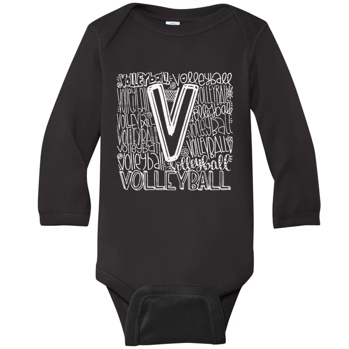 Volleyball Volleyball Gift Volleyball Baby Long Sleeve Bodysuit