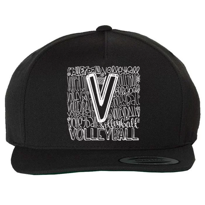 Volleyball Volleyball Gift Volleyball Wool Snapback Cap