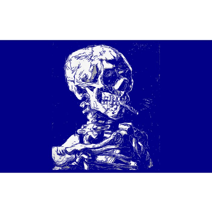 Vincent Van Gogh Skull With Cigarette Skeleton Halloween Bumper Sticker