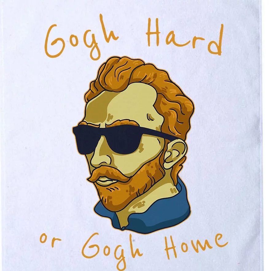 Vincent Van Gogh Hard Or Go Home Artist Humor Pun Platinum Collection Golf Towel