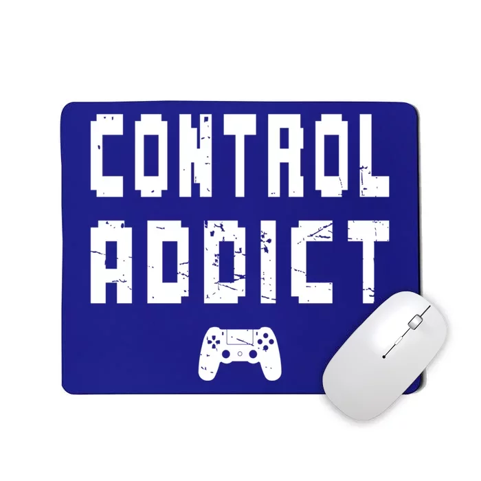 Vintage Video Game Lover Control Addict Gamer Joke Cute Gift Mousepad