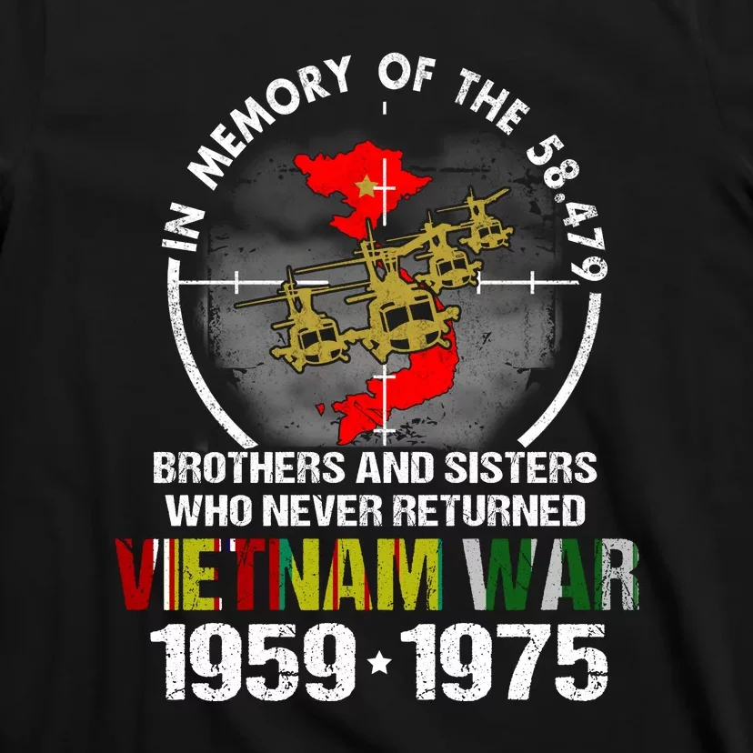 Vietnam Veteran Gift Memory Brothers And Sisters Never Returned T-Shirt