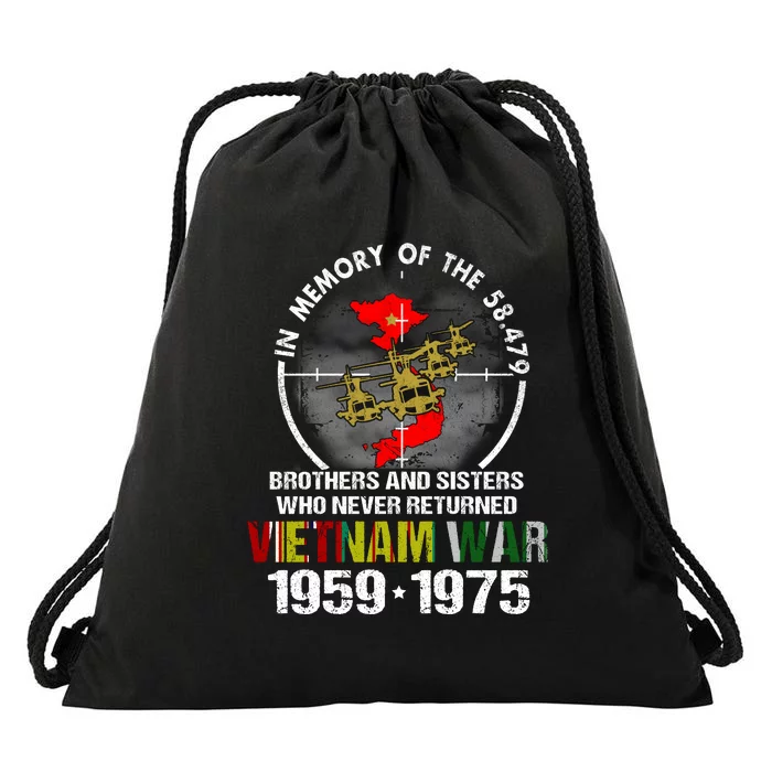 Vietnam Veteran Gift Memory Brothers And Sisters Never Returned Drawstring Bag