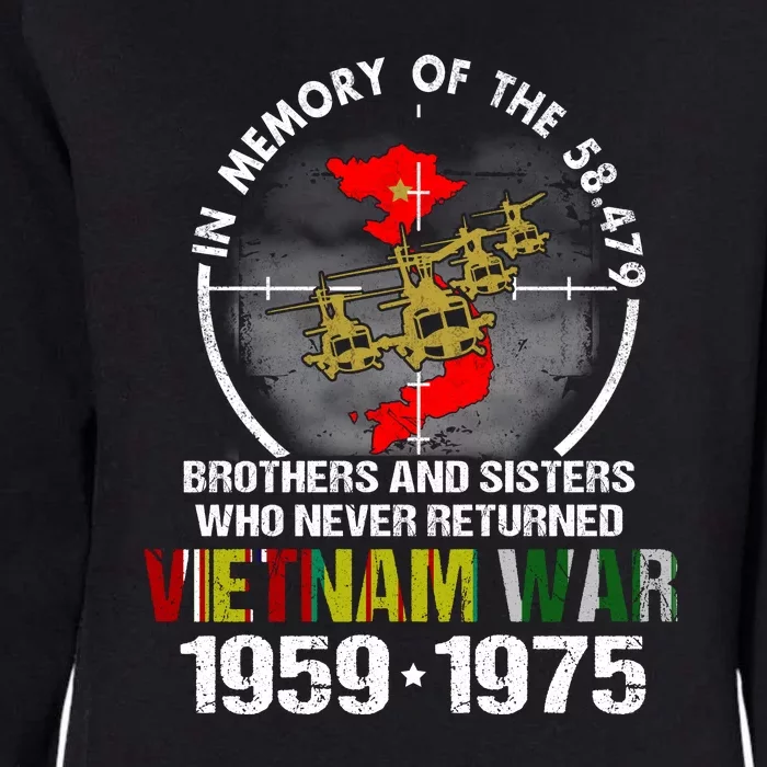 Vietnam Veteran Gift Memory Brothers And Sisters Never Returned Womens California Wash Sweatshirt