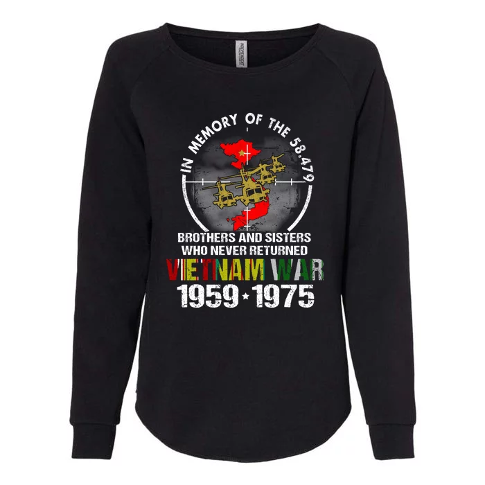 Vietnam Veteran Gift Memory Brothers And Sisters Never Returned Womens California Wash Sweatshirt