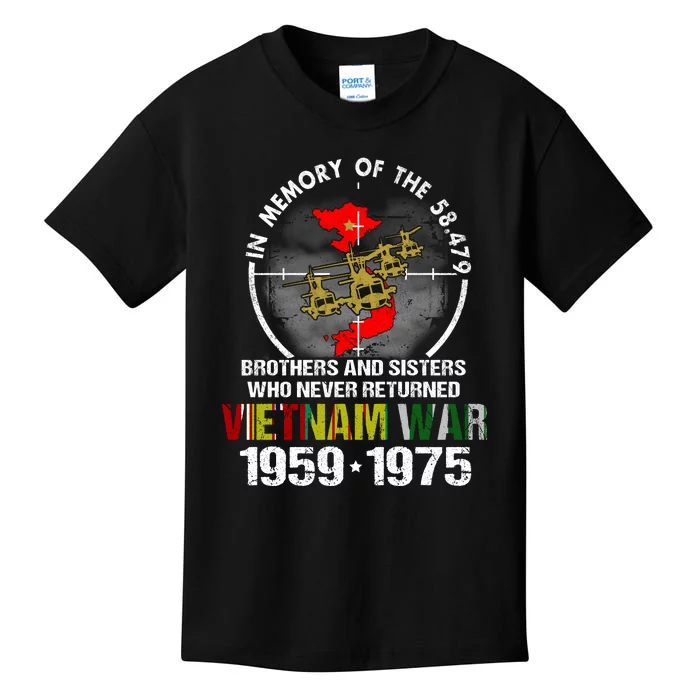 Vietnam Veteran Gift Memory Brothers And Sisters Never Returned Kids T-Shirt