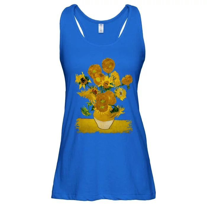 Vincent Van Gogh Sunflowers Cute Gift Ladies Essential Flowy Tank