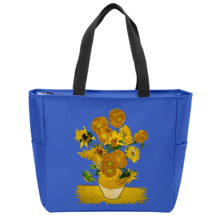 Vincent Van Gogh Sunflowers Cute Gift Zip Tote Bag