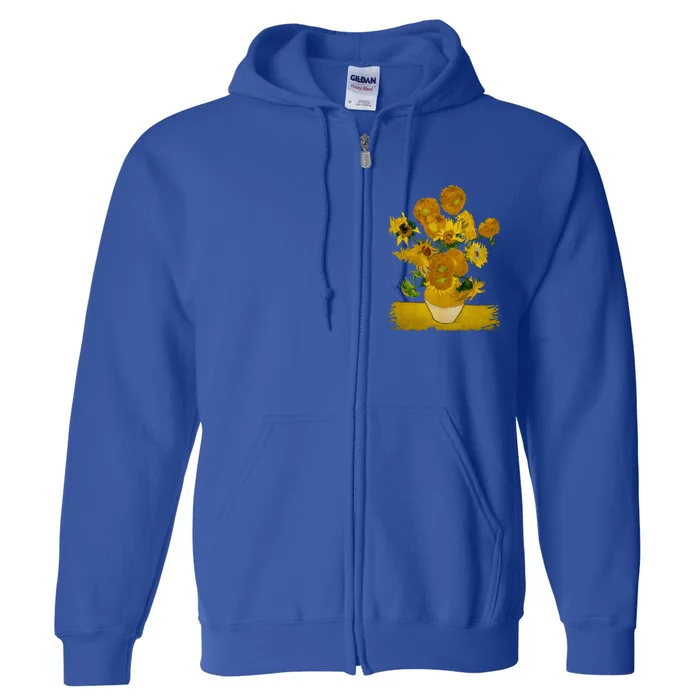 Vincent Van Gogh Sunflowers Cute Gift Full Zip Hoodie