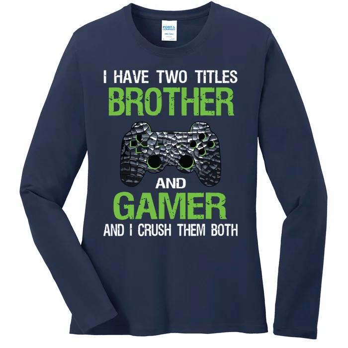 Vintage Video Games Funny Gamer Gaming Gift Brother Son Ladies Long Sleeve Shirt