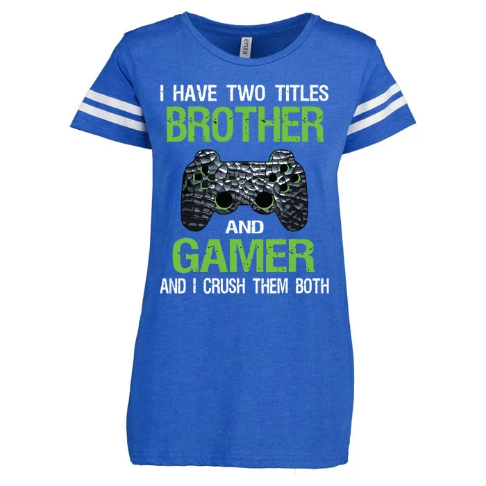 Vintage Video Games Funny Gamer Gaming Gift Brother Son Enza Ladies Jersey Football T-Shirt