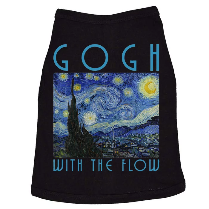 Vincent Van Gogh With The Flow Artist Humor Pun Doggie Tank