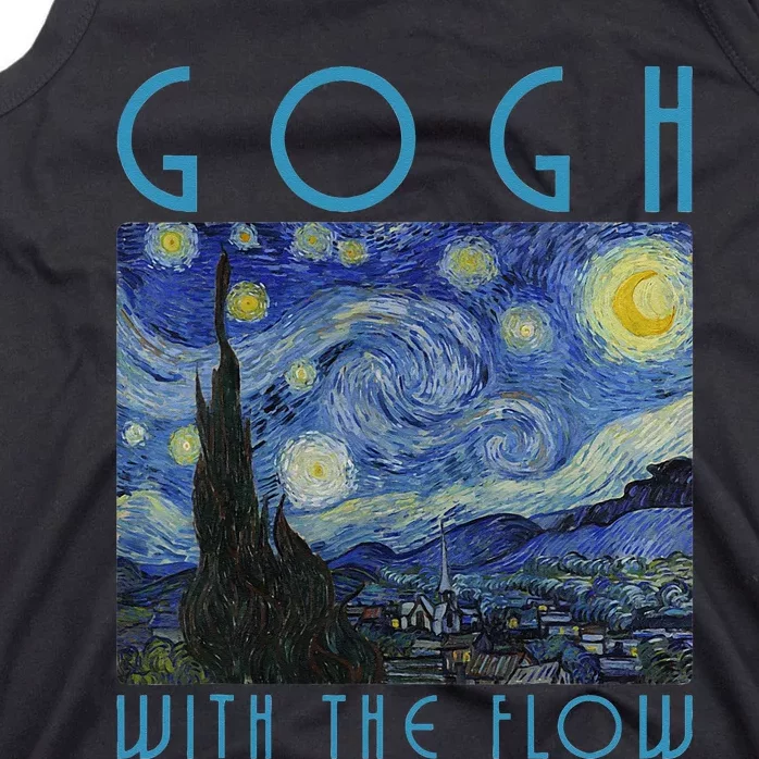 Vincent Van Gogh With The Flow Artist Humor Pun Tank Top