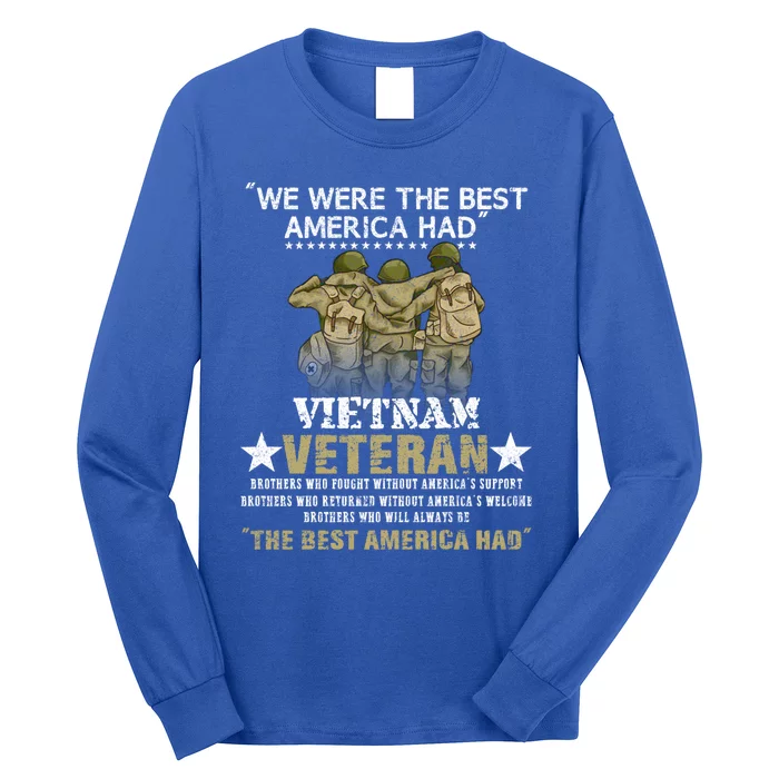 Vietnam Veteran Gift Memorial Day Gift Long Sleeve Shirt