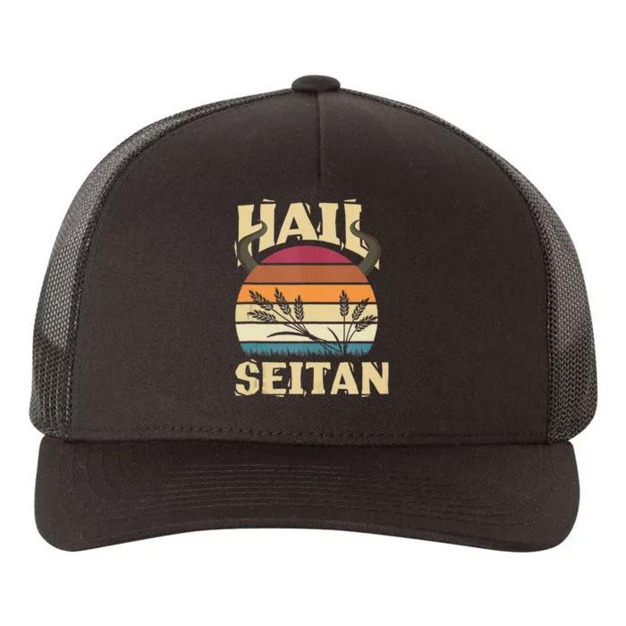 Vaganism Vegetarian Hail Seitan Joke Yupoong Adult 5-Panel Trucker Hat