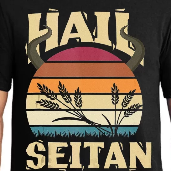 Vaganism Vegetarian Hail Seitan Joke Pajama Set