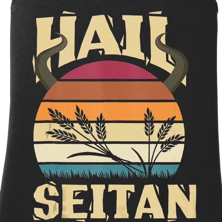 Vaganism Vegetarian Hail Seitan Joke Ladies Essential Tank