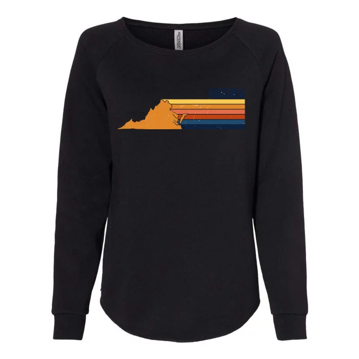 Retro Vintage Virginia Womens California Wash Sweatshirt