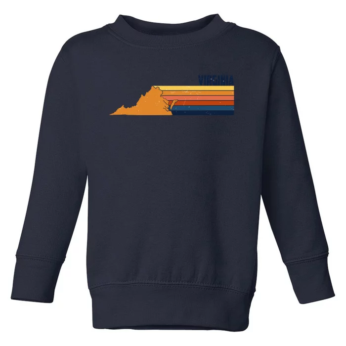 Retro Vintage Virginia Toddler Sweatshirt