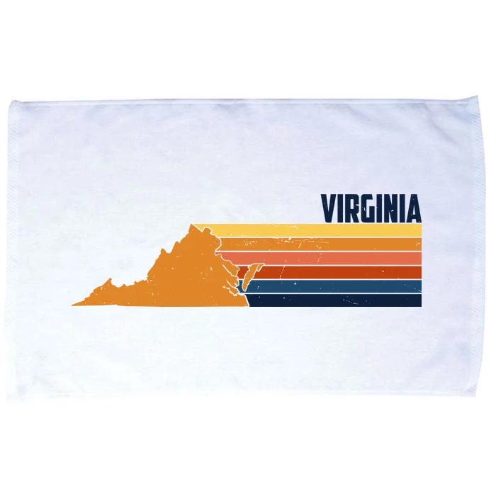 Retro Vintage Virginia Microfiber Hand Towel