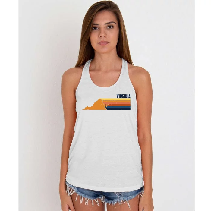 Retro Vintage Virginia Women's Knotted Racerback Tank