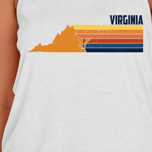 Retro Vintage Virginia Women's Knotted Racerback Tank