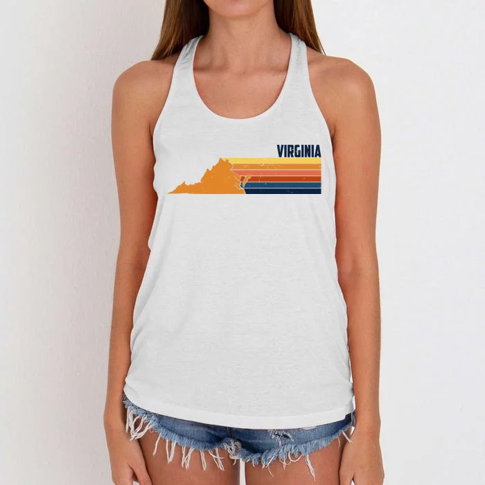 Retro Vintage Virginia Women's Knotted Racerback Tank