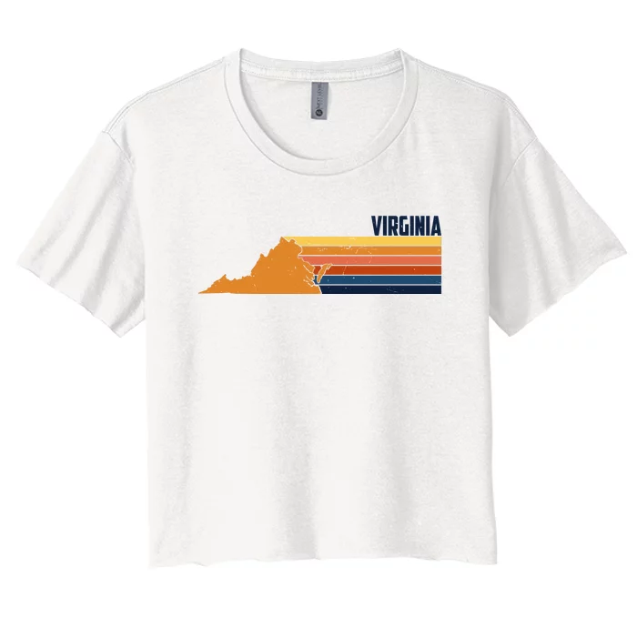 Retro Vintage Virginia Women's Crop Top Tee