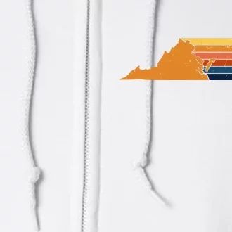 Retro Vintage Virginia Full Zip Hoodie