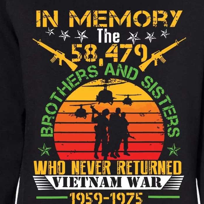 Vietnam Veteran In Memory The War Vietnam Gift Womens California Wash Sweatshirt