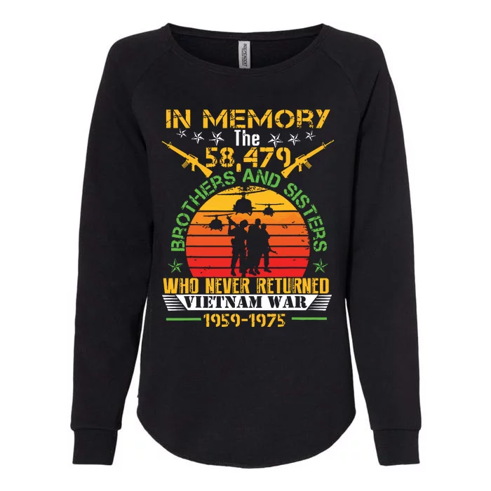 Vietnam Veteran In Memory The War Vietnam Gift Womens California Wash Sweatshirt