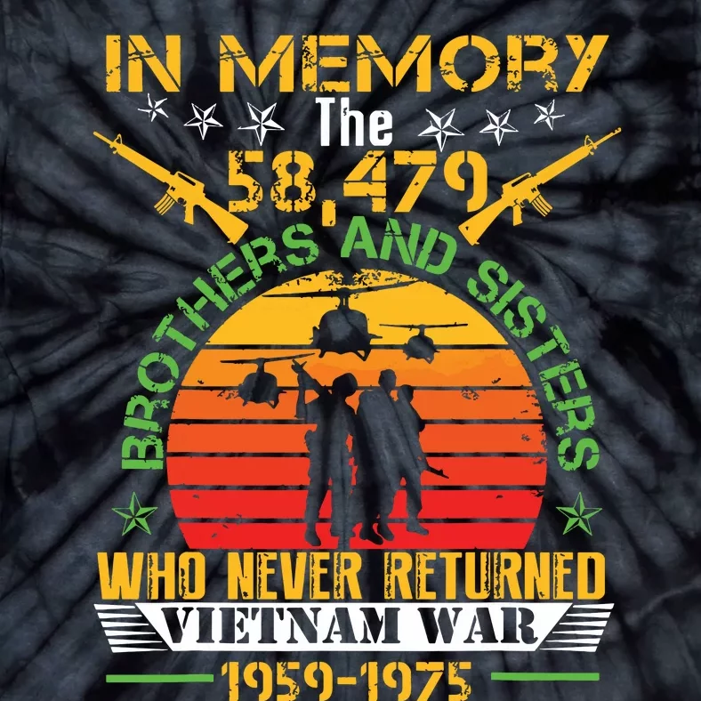 Vietnam Veteran In Memory The War Vietnam Gift Tie-Dye T-Shirt