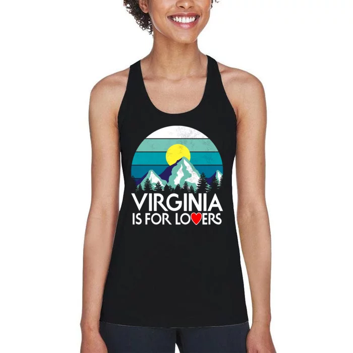 Vintage Virginia Is For The Lovers Women's Racerback Tank