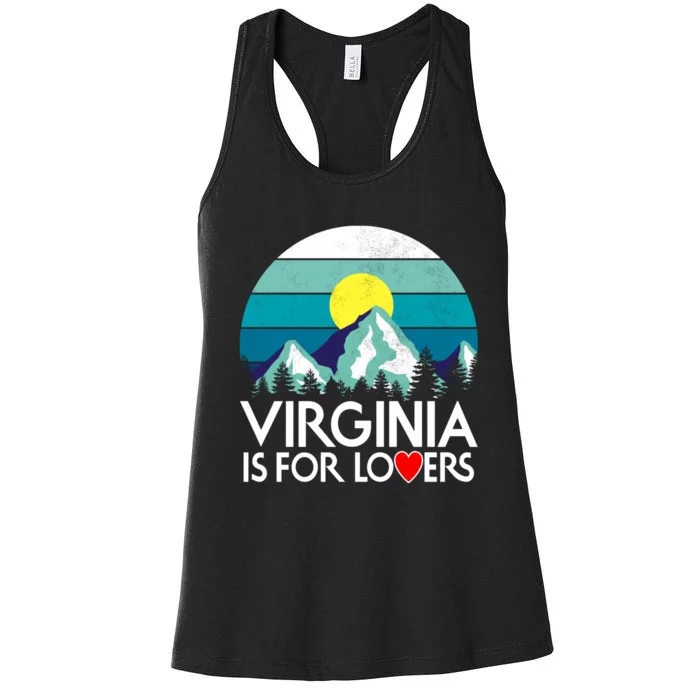 Vintage Virginia Is For The Lovers Women's Racerback Tank